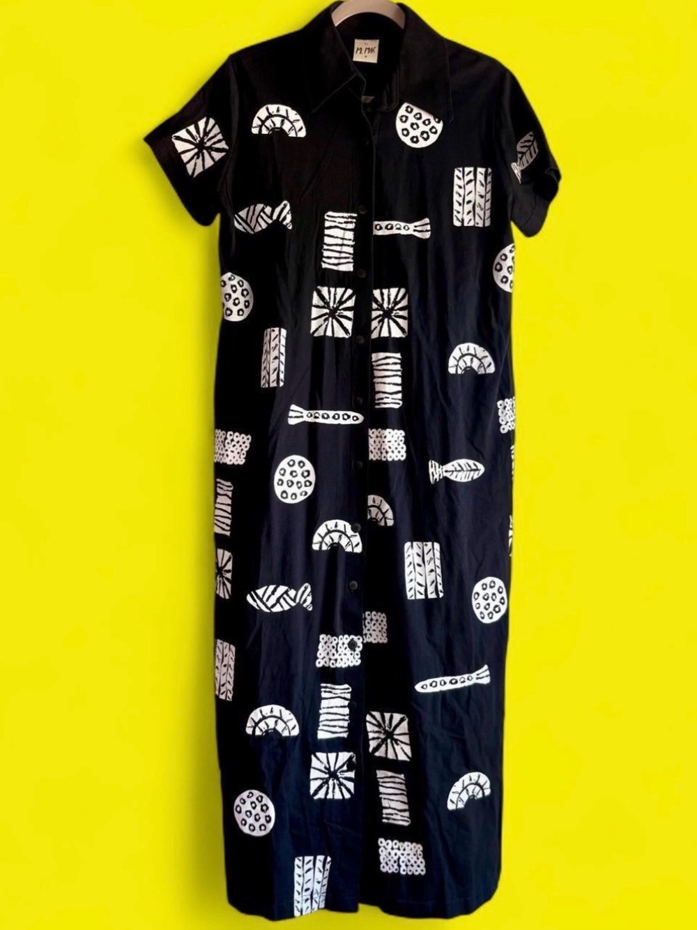 Button front maxi dress